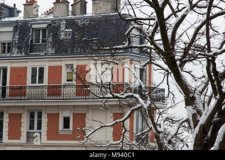Parigi in inverno in Francia Foto Stock