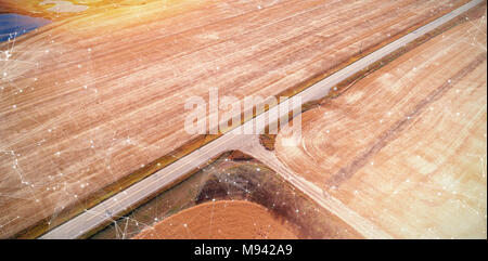 Immagine composita della costellazione tra le stelle Foto Stock