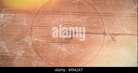 Immagine composita della costellazione tra le stelle Foto Stock