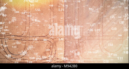 Immagine composita della schermata con i tempi Foto Stock