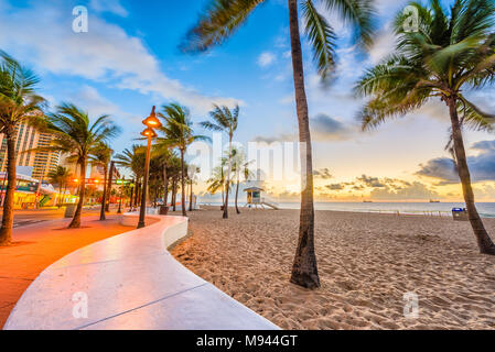 Ft. Lauderdale Beach, Florida, Stati Uniti d'America a Las Olas Boulevard. Foto Stock