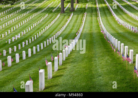 65095-02613 lapidi a Jefferson Barracks Cimitero Nazionale di San Louis, MO Foto Stock