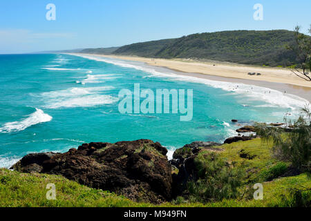 40-Mile beach in Great Sandy National Park in Queensland, Australia. Foto Stock