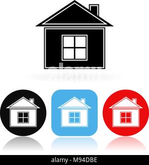 Icona Home. Le icone colorate con casa Illustrazione Vettoriale