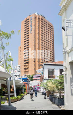 Il Novotel Singapore Clarke Quay Hotel, Clarke Quay, quartiere Civico, zona centrale, Singapore Island (Pulau Ujong), Singapore Foto Stock