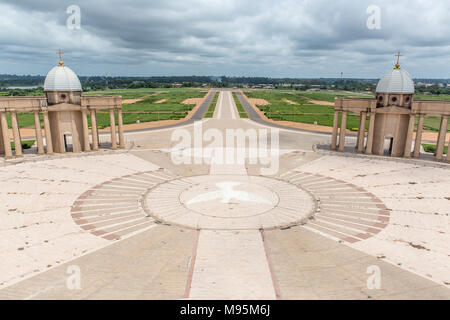 La vista dal tetto della Basilica di Nostra Signora della Pace. Foto Stock