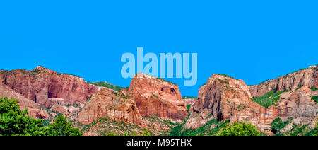 Scenic vista panoramica di Kolob canyon nel Parco Nazionale di Zion Foto Stock