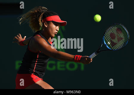 KEY BISCAYNE, FL - MARZO 21 : Serena Williams Vs Naomi Osaka durante il Miami aperto a Crandon Park Tennis Center su Marzo 21, 2018 in Key Biscayne, Florida. Credito: mpi04/MediaPunch Foto Stock