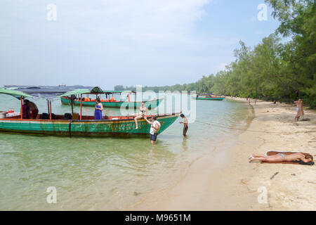 Koh Ta Kiev, Cambogia - 19 Gennaio 2017: Koh Ta Kiev isola sulla Cambogia Foto Stock