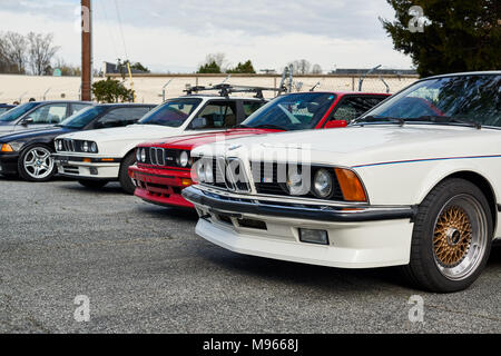 Vintage BMW Auto Show Foto Stock