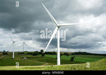 Vento Tubines in Peak District Derbyshire Inghilterra Foto Stock