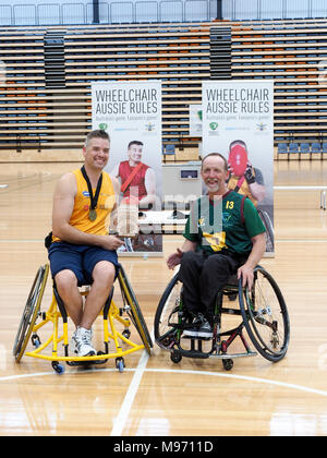 Melbourne, Australia. Il 23 marzo 2018. Sedia a rotelle 2018 Aussie Rules campionato nazionale. Presentazione Most Valuable Player - Matt Gregorio SA. Credito Forrester Bill/Alamy Live News Foto Stock