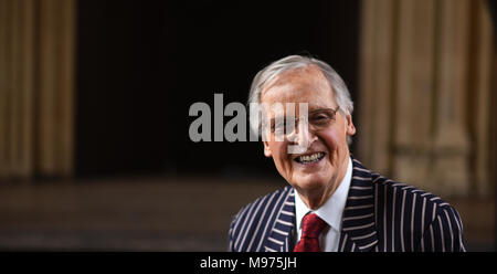 Oxford, Regno Unito. 23 Mar, 2018. Oxford, Regno Unito. 23 marzo, 2018. Nicholas Parsons a Oxford Festival Letterario,Oxford Venerdì, 23 marzo 2018 . Nicholas esegue solo una risata un minuto di un one-man commedia spettacolo presso la Bodleian: Scuola di divinità. Credito: Richard Cave/Alamy Live News Foto Stock