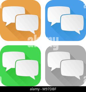 Fumetti. Set di icone colorate Illustrazione Vettoriale