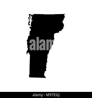 Mappa degli Stati Uniti lo stato del Vermont Illustrazione Vettoriale