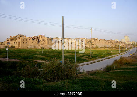 Köziciyerbisi, l'ultima parte rimasta della città vecchia di Kashgar nello Xinjiang, in Cina Foto Stock