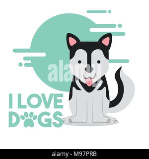 Amore cane pet Illustrazione Vettoriale