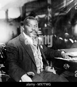 Marcus Garvey. Ritratto del nazionalista giamaicano, Marcus Mosiah Garvey Jr. (1887-1940) da Bain Raccolta, 1924. Foto Stock