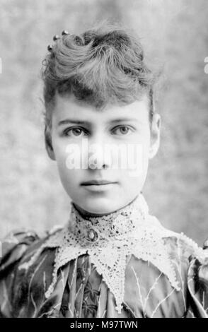Nellie Bly. Ritratto del giornalista americano, Elizabeth Cochrane Marinaio (1864-1922), da H J Myers, c.1890 Foto Stock