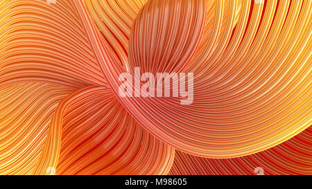 Abstract onde di vorticazione, rendering 3D Foto Stock