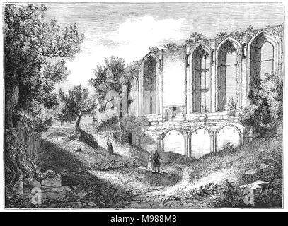 La Grande Hall del Castello di Kenilworth fondata nei primi 1120s. Si trova nella città con lo stesso nome nel Warwickshire, Inghilterra. Costruito da Norman attraverso al Tudor volte, era la posizione di sei-mese-lungo assedio di Kenilworth nel 1266, che si ritiene essere il più lungo assedio nella storia inglese. Più tardi si è formata una base per le operazioni Lancastrian nelle guerre di rose e fu anche la scena del distacco di Edward II dal trono inglese. Foto Stock