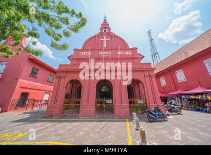 Malacca la Chiesa di Cristo e Dutch Square nella città di Malacca, Malaysia Foto Stock