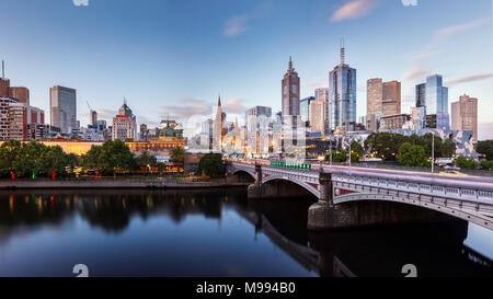 Melbourne Victoria Australia Cityscape Foto Stock