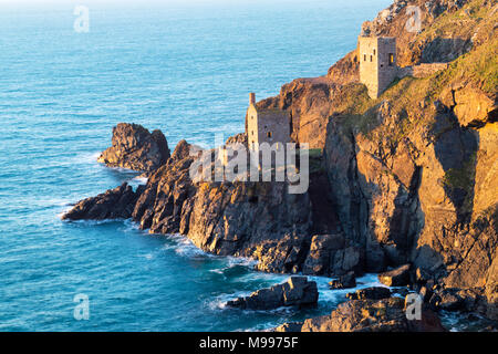 Motori di corona case Botallack ho North Cornwall Foto Stock