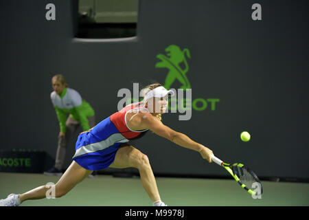 KEY BISCAYNE, FL - MARZO 23: Caroline WOZNIACKI il giorno 5 del Miami aperto a Crandon Park Tennis Center su Marzo 23, 2018 in Key Biscayne, Florida. Persone: Caroline WOZNIACKI Hoo-Me.com /MediaPunch Foto Stock