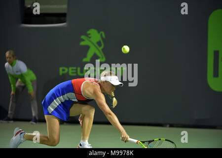 KEY BISCAYNE, FL - MARZO 23: Caroline WOZNIACKI il giorno 5 del Miami aperto a Crandon Park Tennis Center su Marzo 23, 2018 in Key Biscayne, Florida. Persone: Caroline WOZNIACKI Hoo-Me.com /MediaPunch Foto Stock