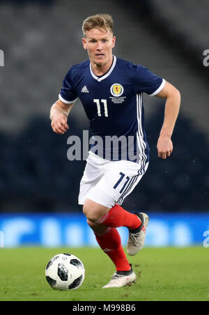 Scozia Matt Ritchie durante l'amichevole internazionale corrisponde all'Hampden Park, Glasgow. Stampa foto di associazione. Picture Data: venerdì 23 marzo, 2018. Vedere PA storia SOCCER Scozia. Foto di credito dovrebbe leggere: Jane Barlow/filo PA. Restrizioni: Utilizzo soggetto a restrizioni. Solo uso editoriale. Uso commerciale solo con il preventivo consenso scritto della Scozia. Foto Stock