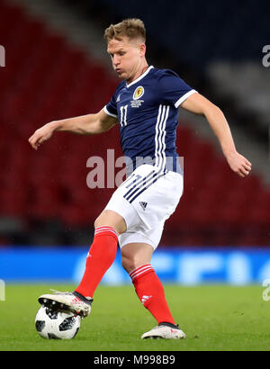 Scozia Matt Ritchie durante l'amichevole internazionale corrisponde all'Hampden Park, Glasgow. Stampa foto di associazione. Picture Data: venerdì 23 marzo, 2018. Vedere PA storia SOCCER Scozia. Foto di credito dovrebbe leggere: Jane Barlow/filo PA. Restrizioni: Utilizzo soggetto a restrizioni. Solo uso editoriale. Uso commerciale solo con il preventivo consenso scritto della Scozia. Foto Stock