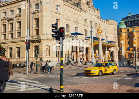 Teatro Drammatico Reale (Kungliga Dramatiska Teatern), Nybroplan, Stoccolma, Svezia, in Scandinavia. Foto Stock