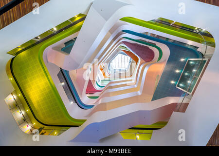 Melbourne, Australia - Interno dell'edificio Medibank nei Docklands Foto Stock