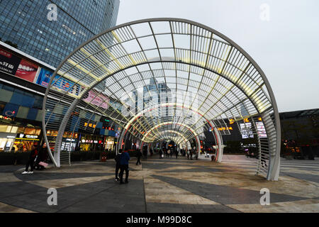 Il Haide strada pedonale in Nanshan District di Shenzhen. Foto Stock