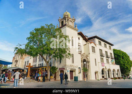 Los Angeles, MAR 3: La Plaza Regno Chiesa Metodista nel famoso Olvera Street nel centro cittadino sul Mar 3, 2018 a Los Angeles Foto Stock