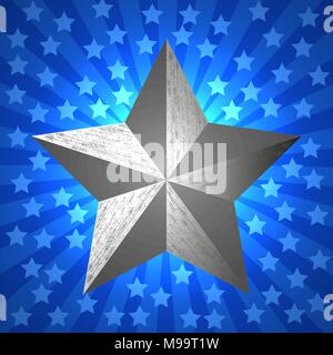 Il Memorial Day. Silver Star medaglia dell'esercito USA Illustrazione Vettoriale