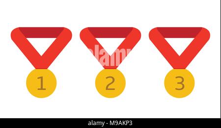 Premio d'oro medaglie Illustrazione Vettoriale