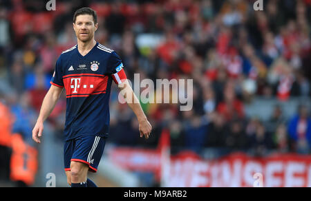 Xabi Alonso durante le leggende corrispondono ad Anfield, Liverpool. Stampa foto di associazione. Picture Data: sabato 24 marzo, 2018. Foto di credito dovrebbe leggere: Peter Byrne/PA FILO Foto Stock