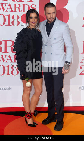 Il Brit Awards 2018 - Arrivi con: Cheryl, Liam Payne dove: Londra, Regno Unito quando: 21 Feb 2018 Credit: JRP/WENN Foto Stock