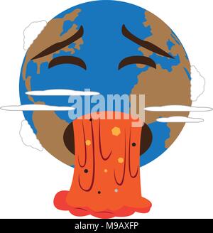 Massa malati emote. La giornata della terra Illustrazione Vettoriale