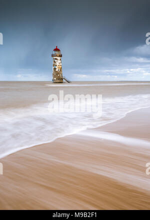 Talacre Lighthouse Galles del Nord Foto Stock