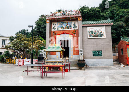 Il Tempio di Tin Hau all Isola di Lamma paesino di mare di Hong Kong Foto Stock
