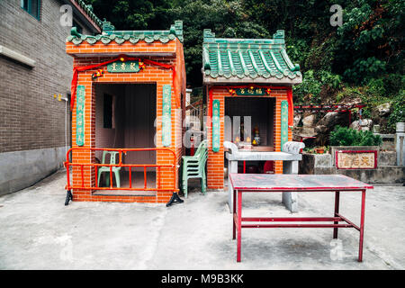 Il Tempio di Tin Hau all Isola di Lamma paesino di mare di Hong Kong Foto Stock