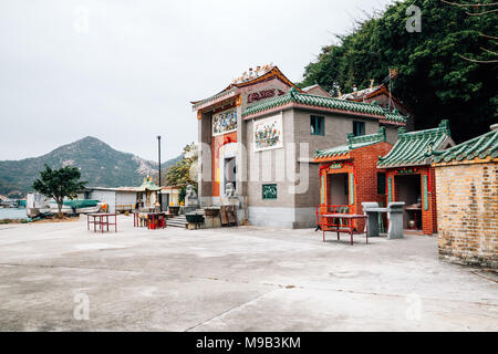 Il Tempio di Tin Hau all Isola di Lamma paesino di mare di Hong Kong Foto Stock