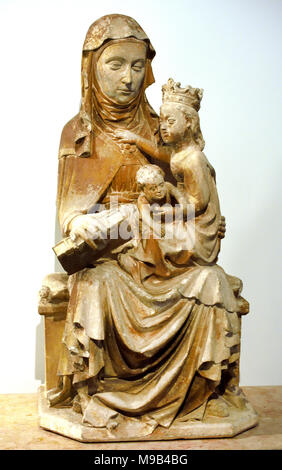 La santa madre e bambino 1500-1525 ( Convento de Santa Anna ) Coimbra, Portogallo, portoghese, Foto Stock