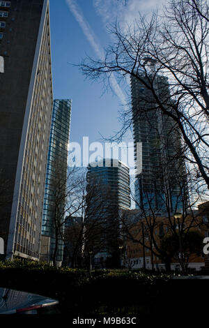 London City Road Moreland torri via canaletto torre di Carrara ed il lessico Foto Stock