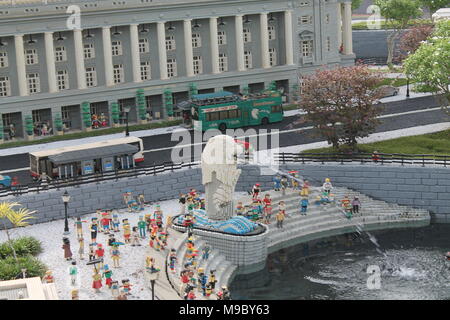 Kuala Lumpur, Malaisia - 13 ottobre: frammento grande Grand Maket. Street, porto e gemelli di edifici Foto Stock