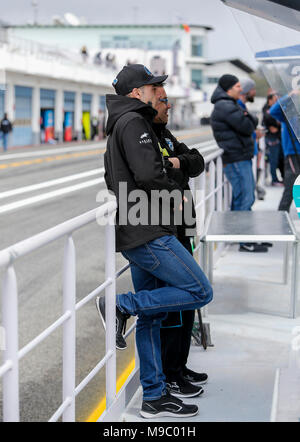 Estoril, in Portogallo, il 24 marzo 2018Il pilota portoghese della MotoGP-Moto2 Miguel Oliveira della Red Bull KTM Ajo durante il FIM CEV gara in circuito di Estoril, a Estoril, Portogallo, il 24 marzo 2018 con Oliveira Team - ETC Credito: Paulo Nascimento/Alamy Live News Foto Stock