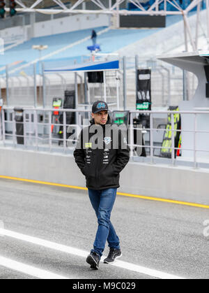 Estoril, in Portogallo, il 24 marzo 2018Il pilota portoghese della MotoGP-Moto2 Miguel Oliveira della Red Bull KTM Ajo durante il FIM CEV gara in circuito di Estoril, a Estoril, Portogallo, il 24 marzo 2018 con Oliveira Team - ETC Credito: Paulo Nascimento/Alamy Live News Foto Stock